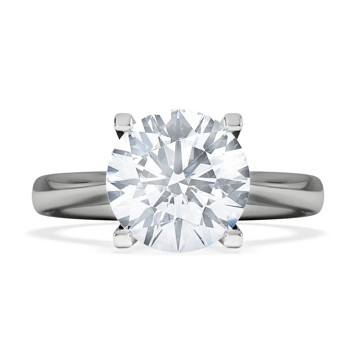 Grace 3.00ct Lab Diamond Round Cut Engagement Ring in 18K White Gold G/VS1