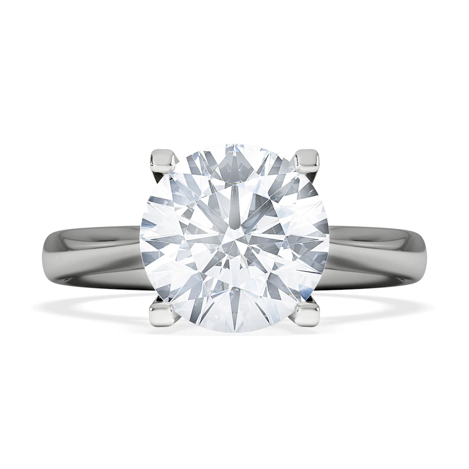 Grace 3.00ct Lab Diamond Round Cut Engagement Ring in Platinum G/VS1