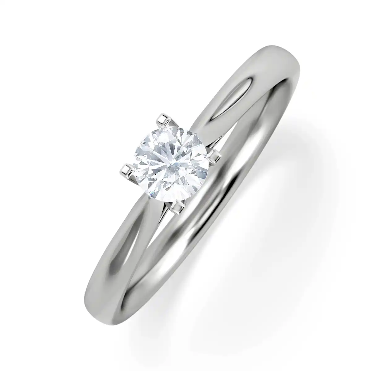 Certified Grace 18K White Gold Diamond Engagement Ring 0.33CT-G-H/SI