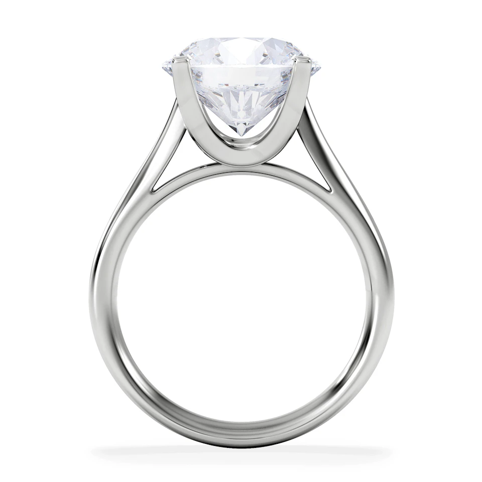 Grace 5.00ct Lab Diamond Round Cut Engagement Ring in Platinum G/VS1