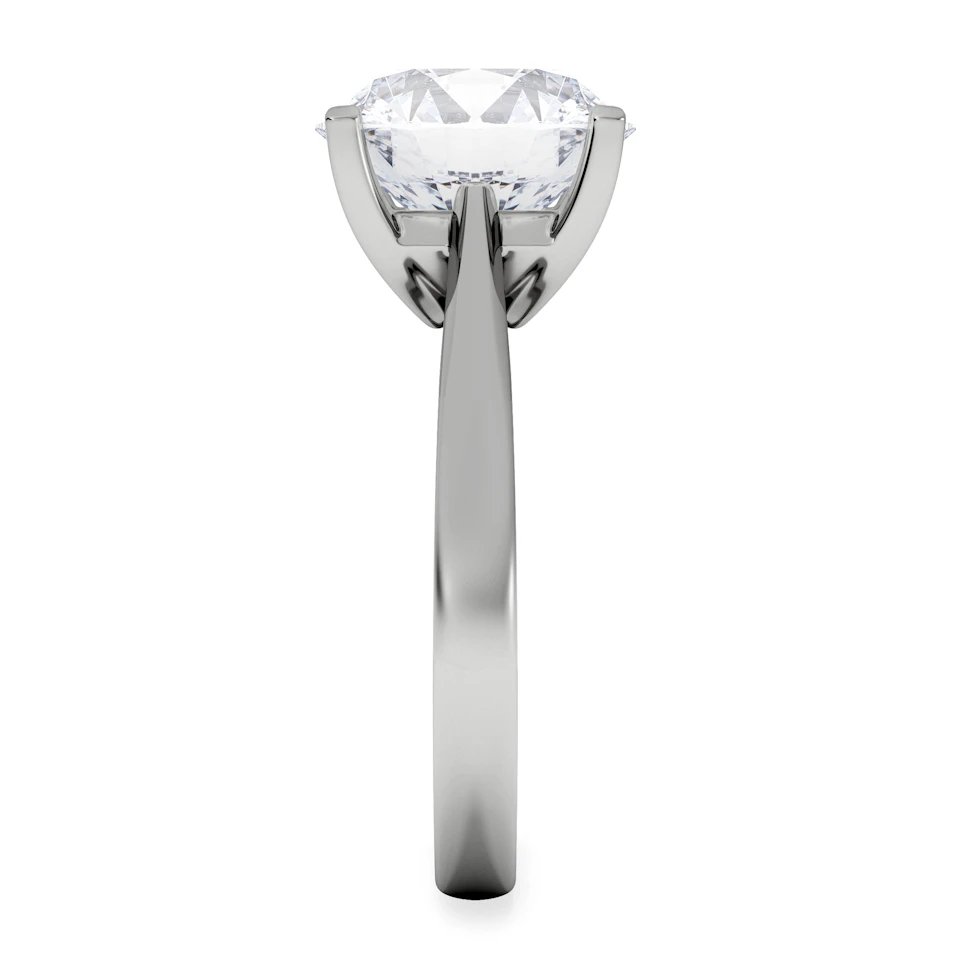 Grace 5.00ct Lab Diamond Round Cut Engagement Ring in 18K White Gold G/VS1
