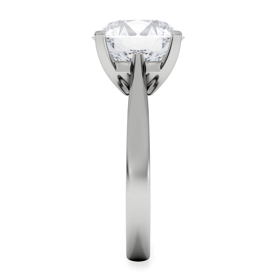 Grace 5.00ct Lab Diamond Round Cut Engagement Ring in Platinum G/VS1