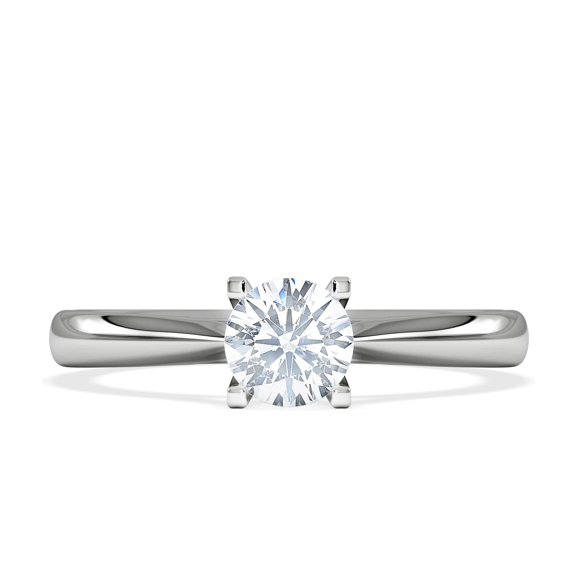 Half Carat Diamond Engagement Ring Grace Lab F/VS1 18K White Gold