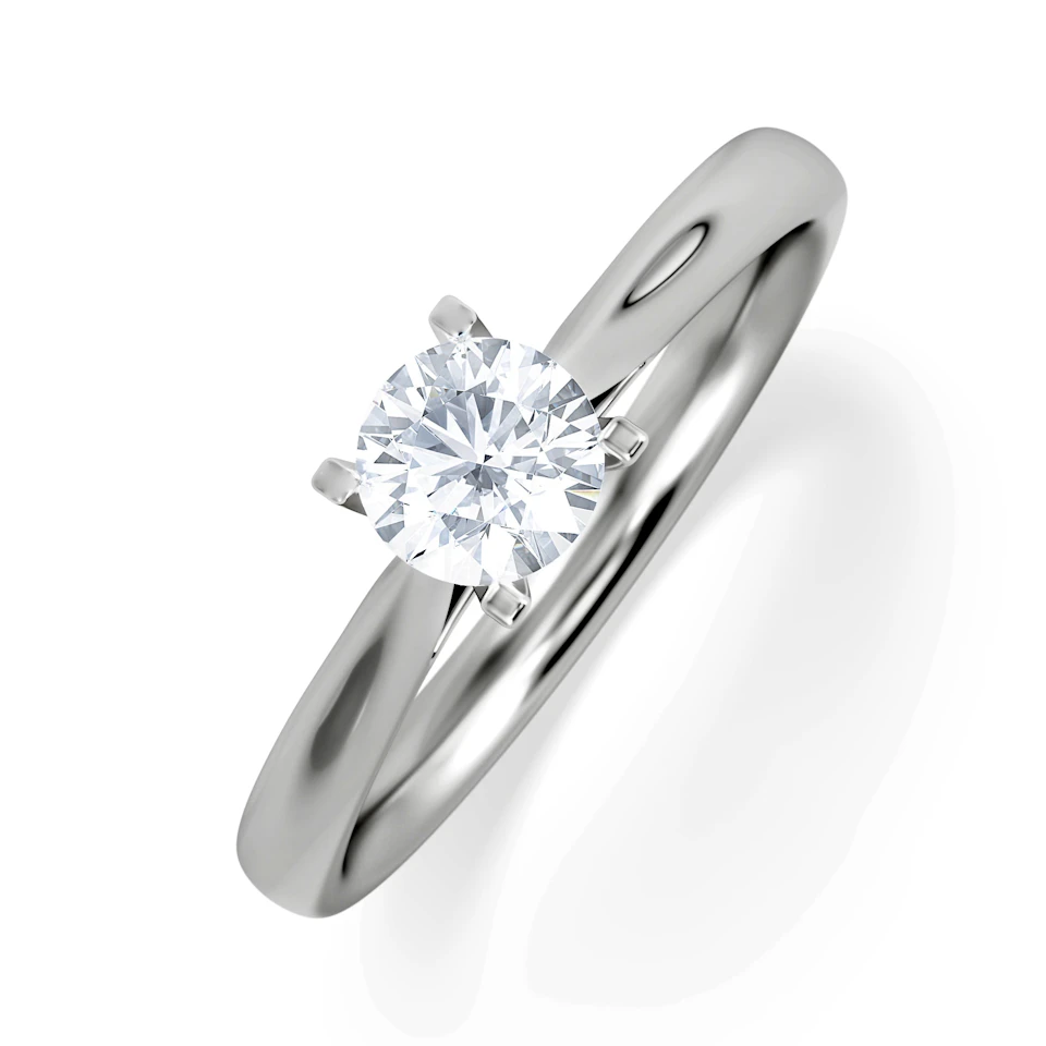 Platinum Half Carat Diamond Engagement Ring Grace Lab F/VS1