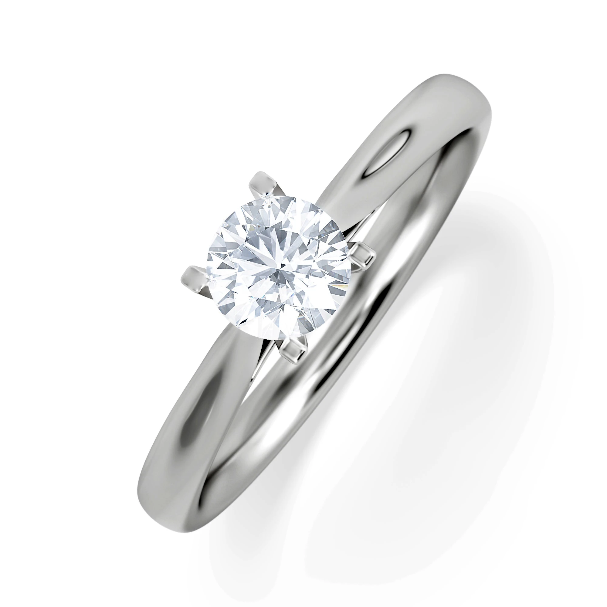 Certified 0.50CT Grace Platinum Engagement Ring G/VS