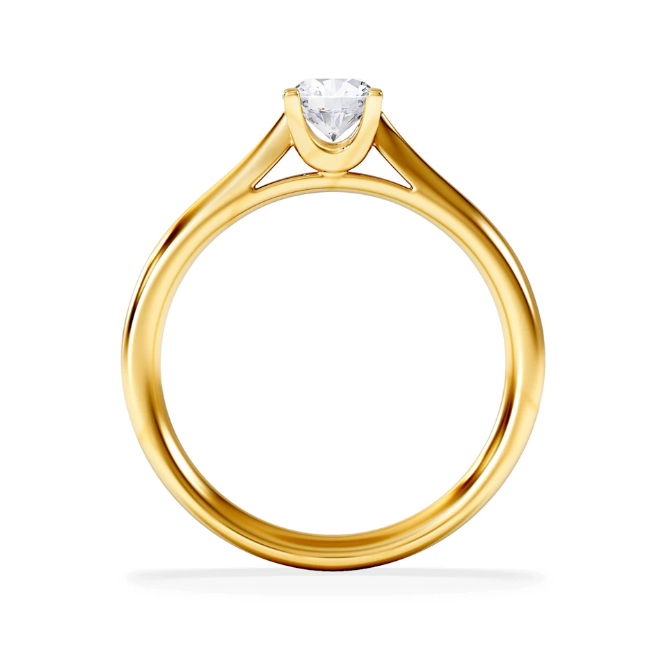 Certified 0.50CT Grace 18K Gold Engagement Ring E/VS2