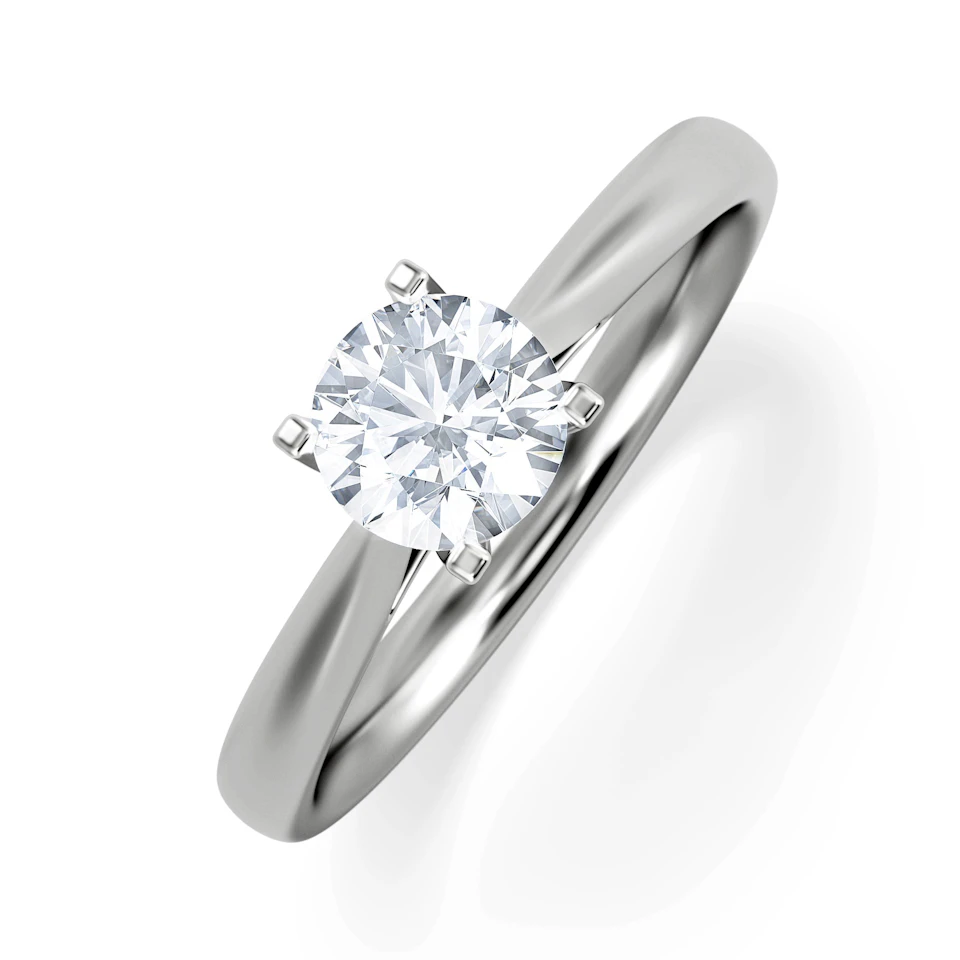 Certified 0.70CT Grace Platinum Engagement Ring G/SI2