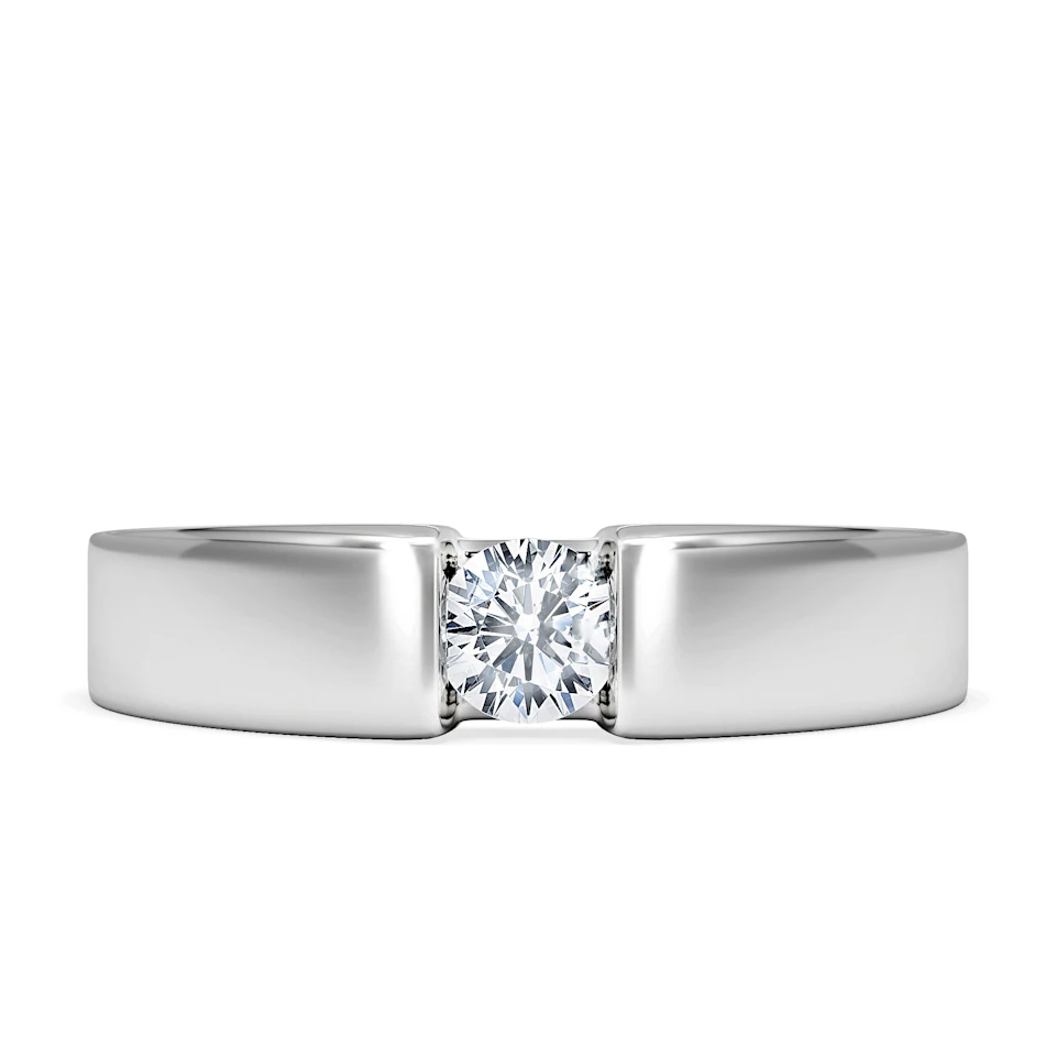 Certified Jessica 18K White Gold Diamond Engagement Ring 0.25CT-G-H/SI