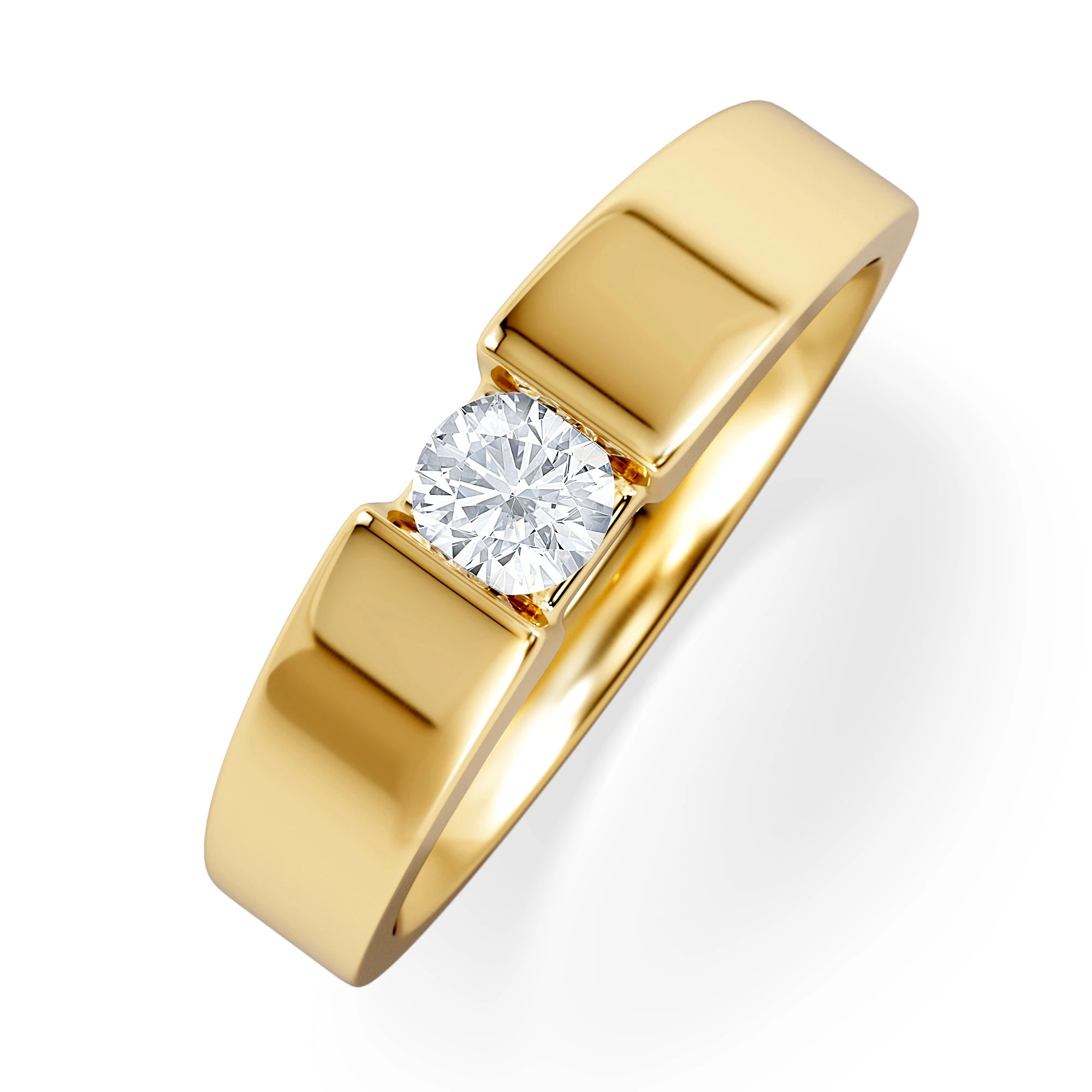 Certified Jessica 18K Gold Diamond Engagement Ring 0.25CT