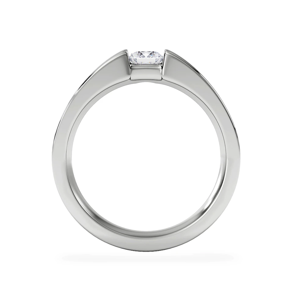 Certified Jessica 18K White Gold Diamond Engagement Ring 0.33CT-F-G/VS