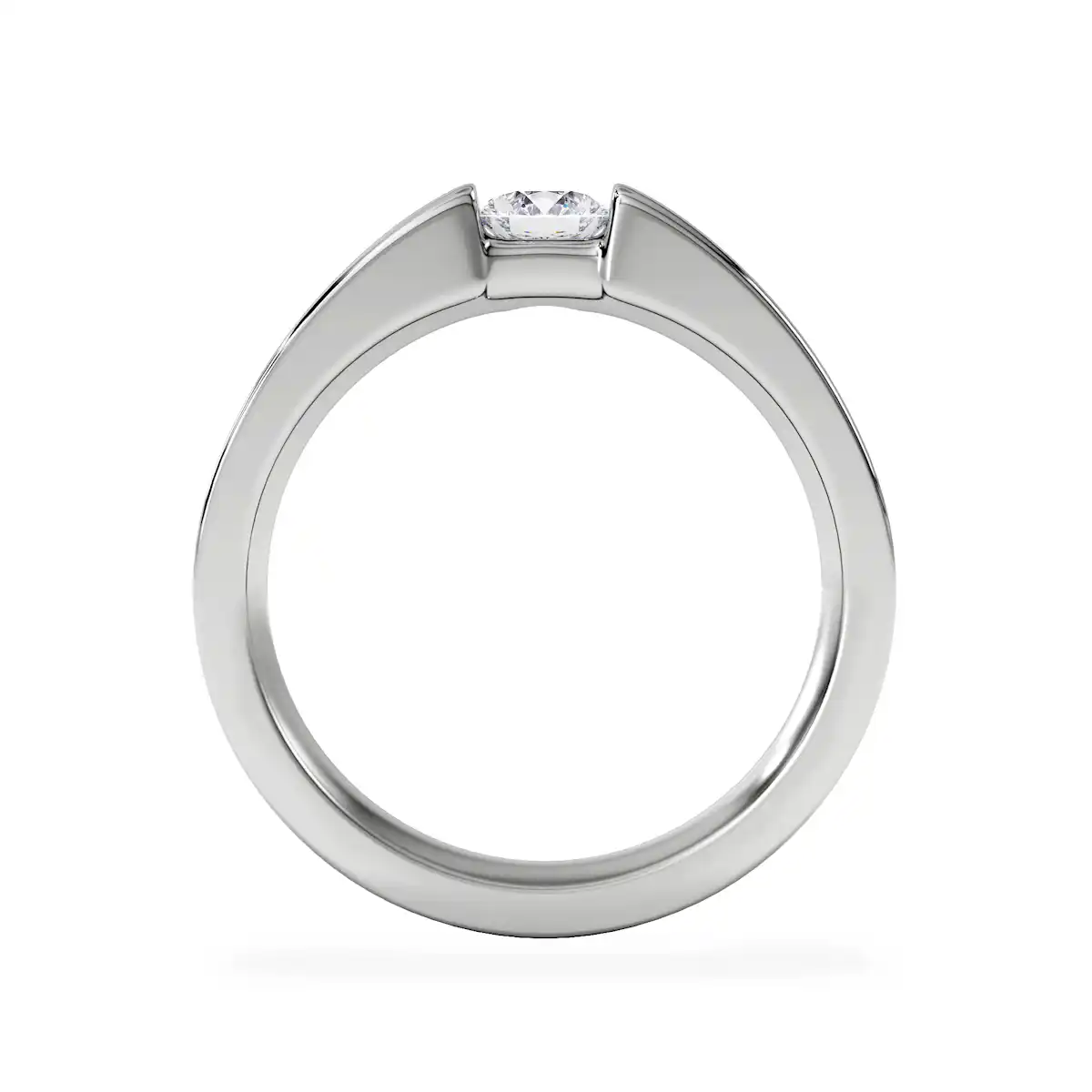 Certified Jessica 18K White Gold Diamond Engagement Ring 0.33CT-F-G/VS