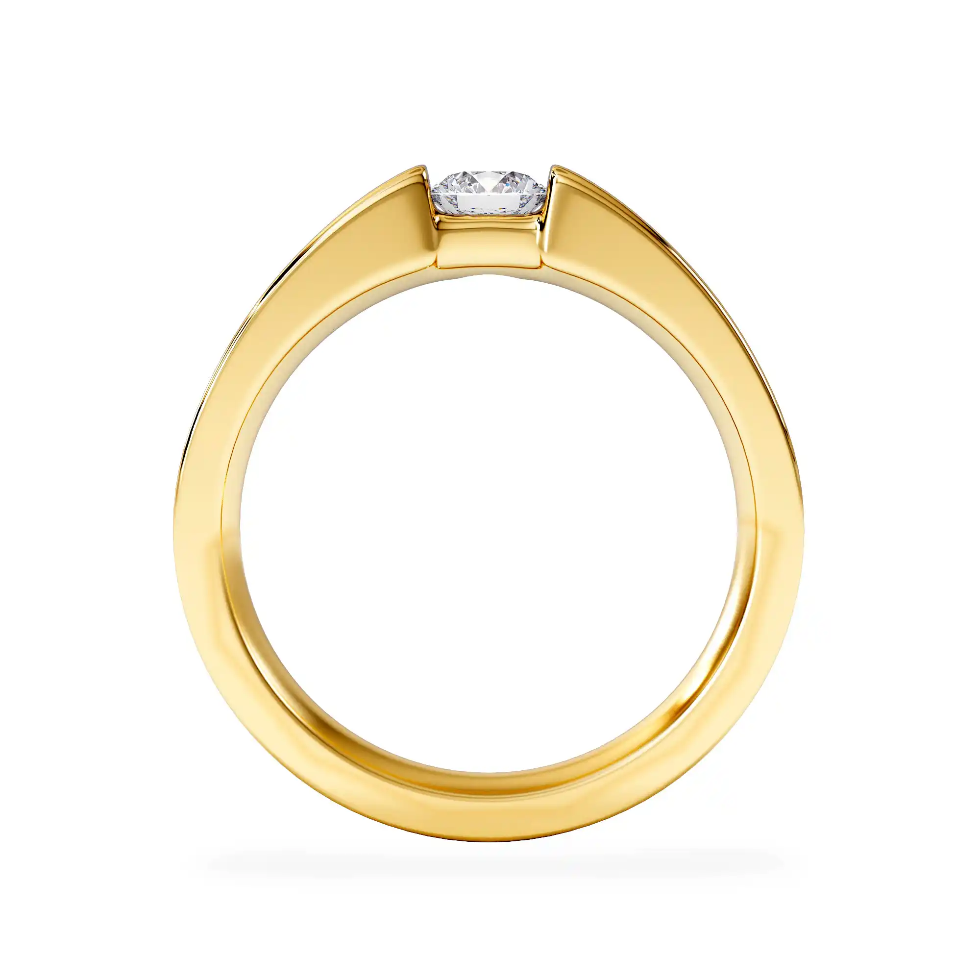 Certified Jessica 18K Gold Diamond Engagement Ring 0.33CT