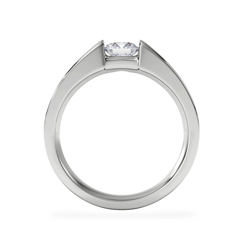 Certified Jessica 18K White Gold Diamond Engagement Ring 0.50CT