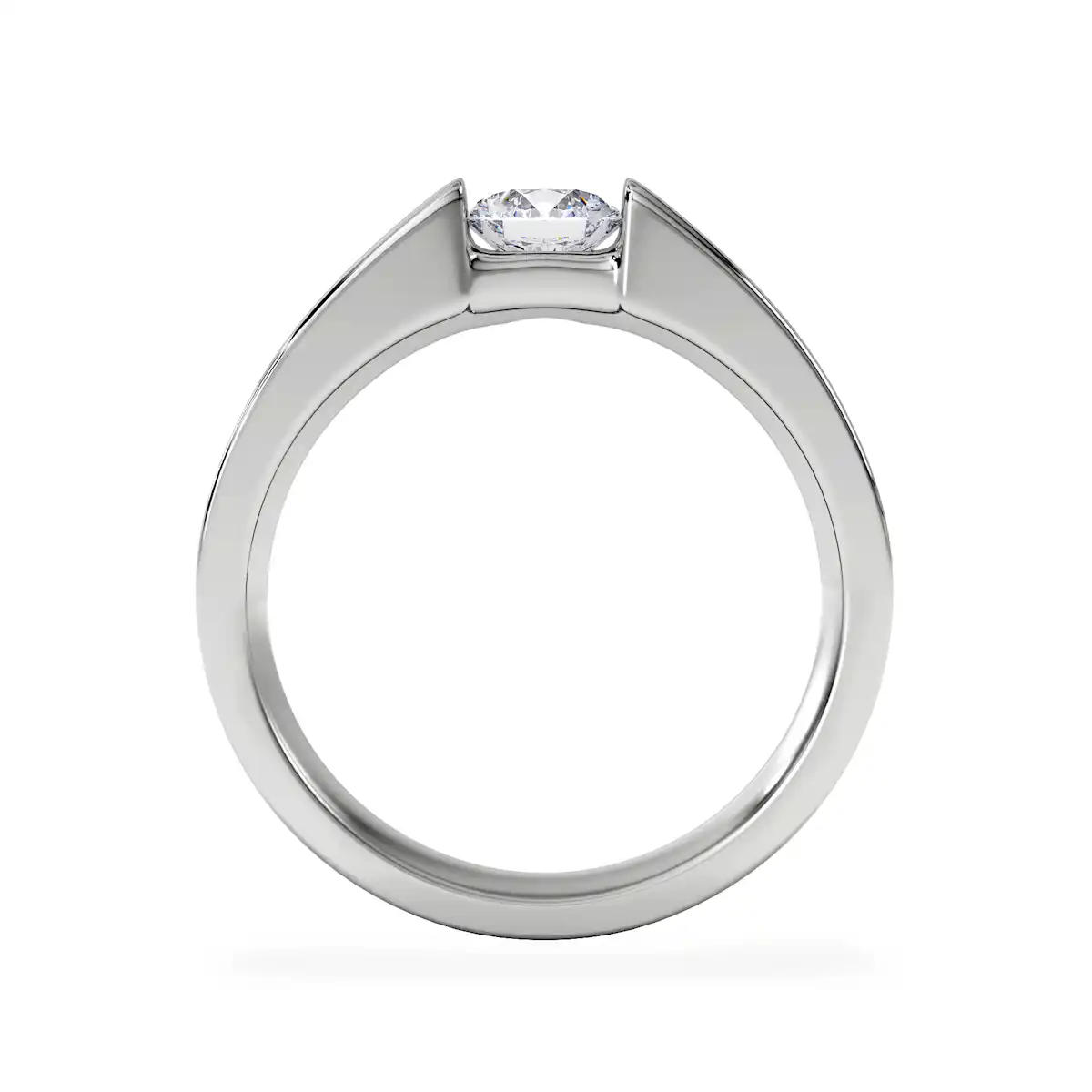 Certified Jessica 18K White Gold Diamond Engagement Ring 0.50CT