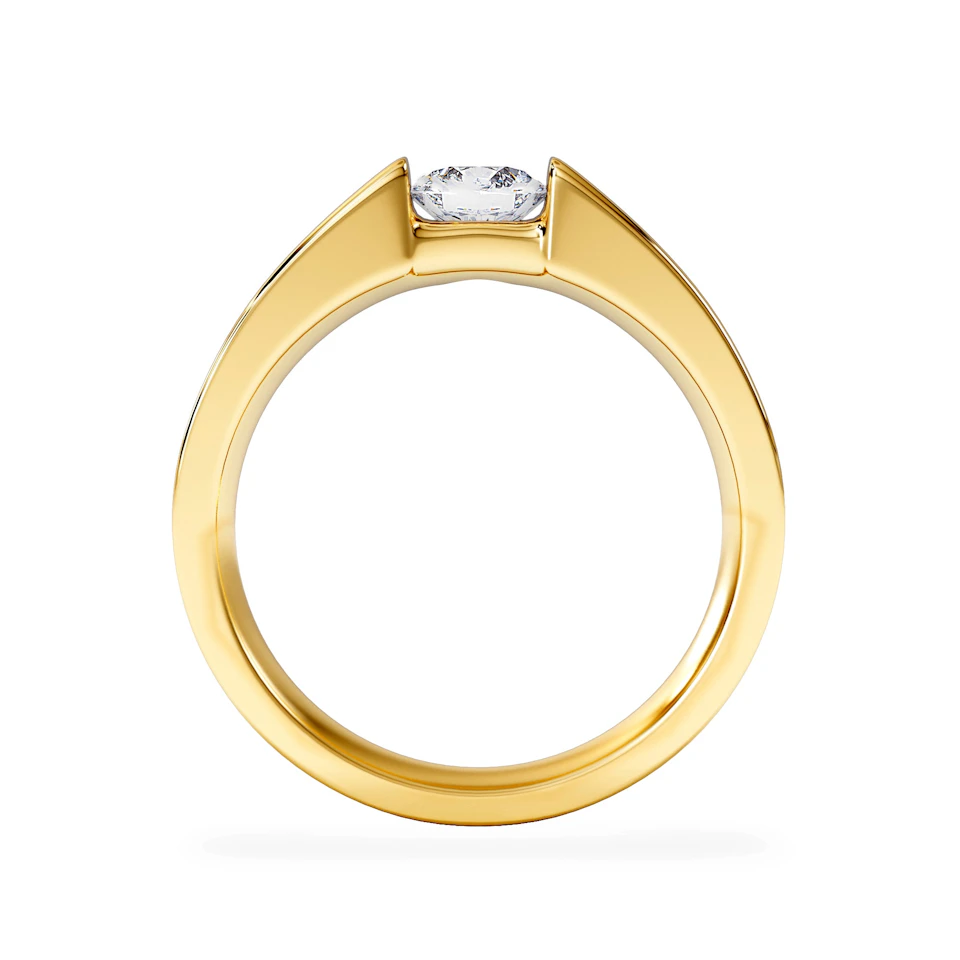 Certified Jessica 18K Gold Diamond Engagement Ring 0.50CT