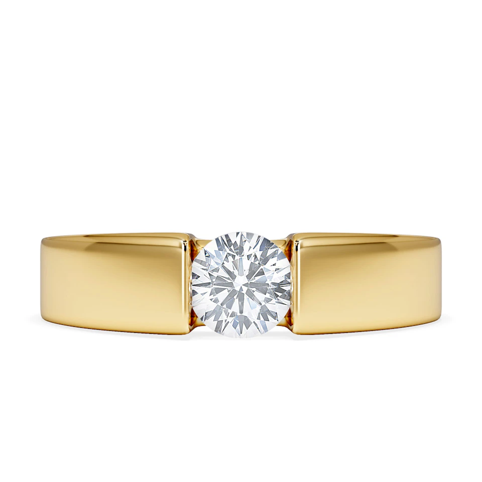 Certified Jessica 18K Gold Diamond Engagement Ring 0.50CT