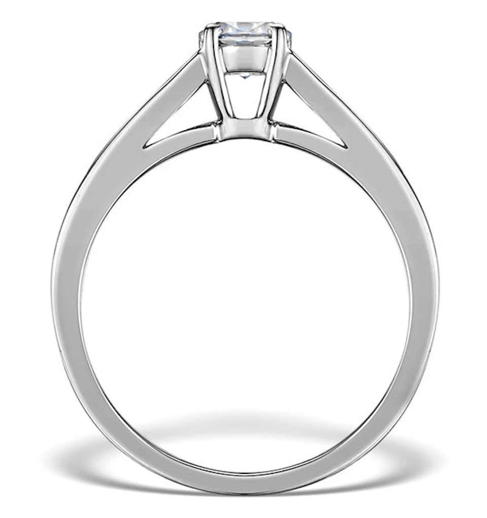Sidestone Lab Diamond Ring Alexa 0.95ct H/Si1 18K White Gold
