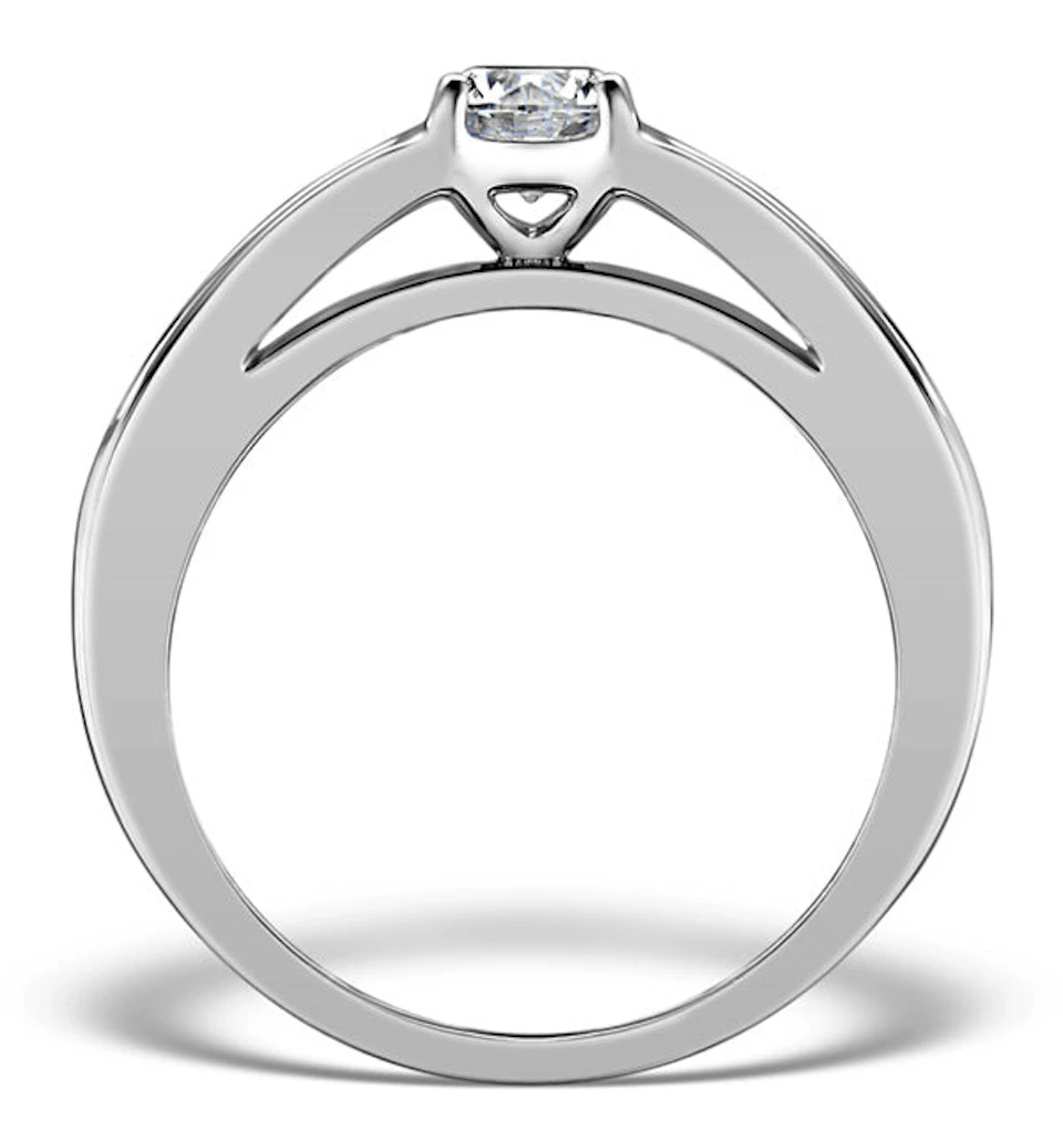 Sidestone Lab Diamond Ring Yasmin 1ct H/Si1 Baguette 18KW Gold