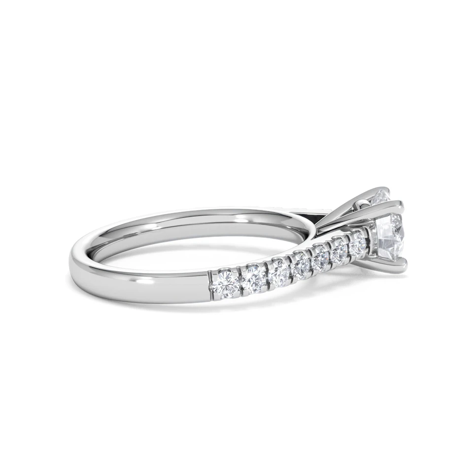 Natalia GIA Diamond Engagement Side Stone Ring Platinum 1.40CT G/VS1