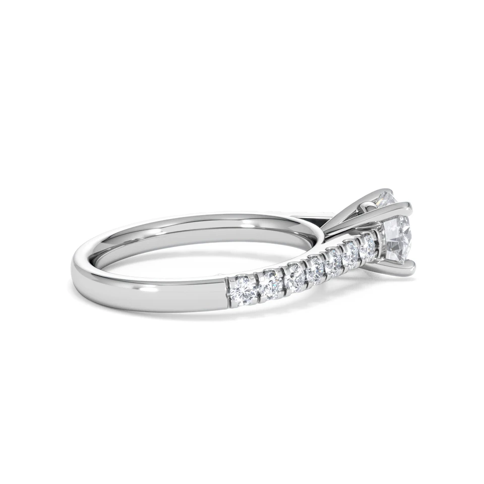 Natalia GIA Diamond Engagement Side Stone Ring Platinum 1.40CT G/VS1