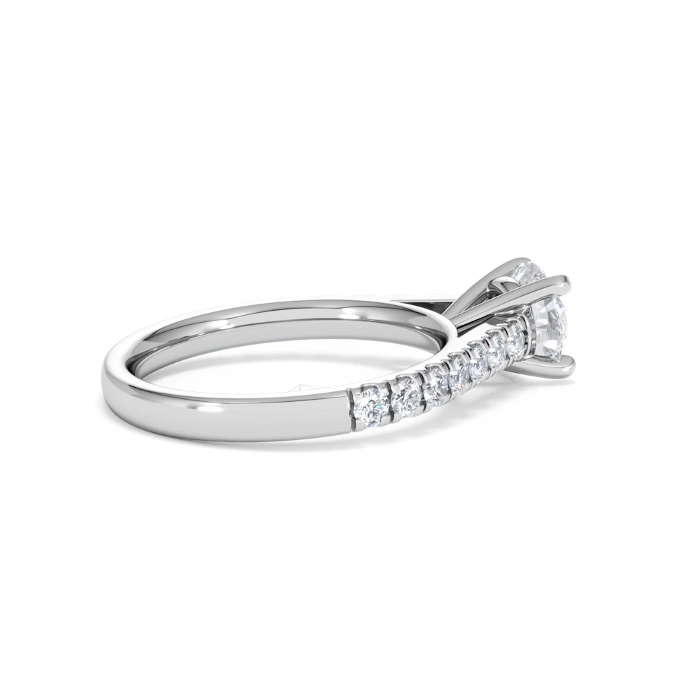 Natalia GIA Diamond Engagement Side Stone Ring Platinum 1.50CT G/VS2