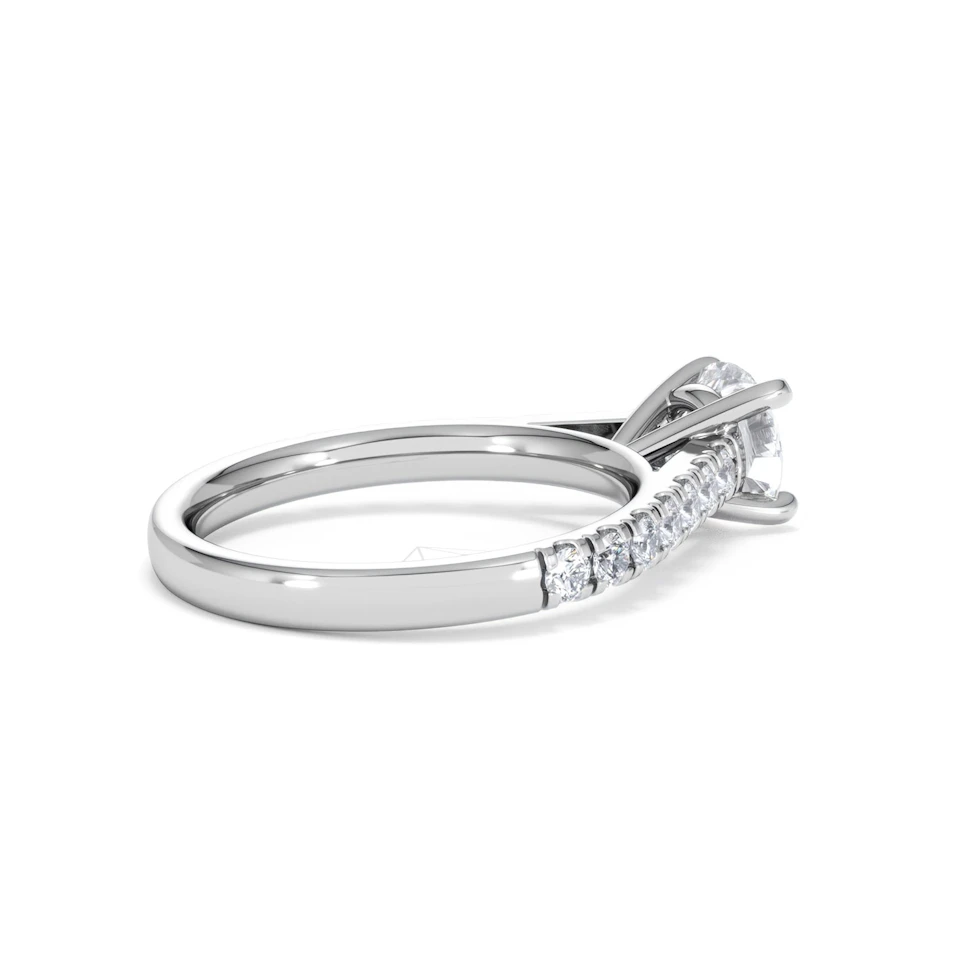 Natalia Lab Diamond Engagement Side Stone Ring 18KW Gold 1.50CT F/VS1