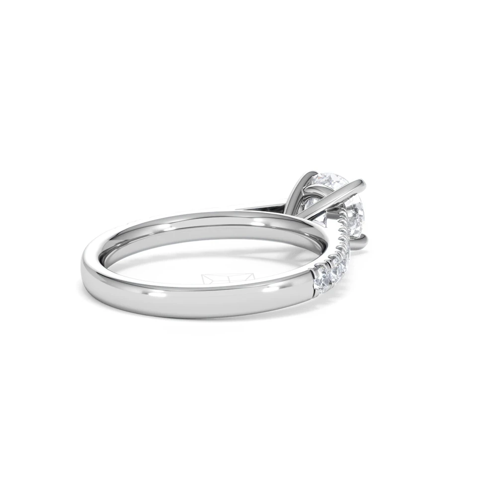Natalia GIA Diamond Engagement Side Stone Ring Platinum 1.40CT G/VS1