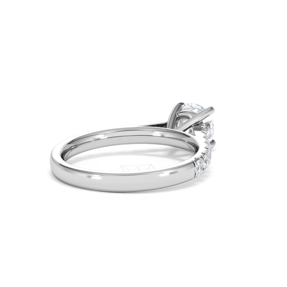 Natalia GIA Diamond Engagement Side Stone Ring Platinum 1.40CT G/VS1