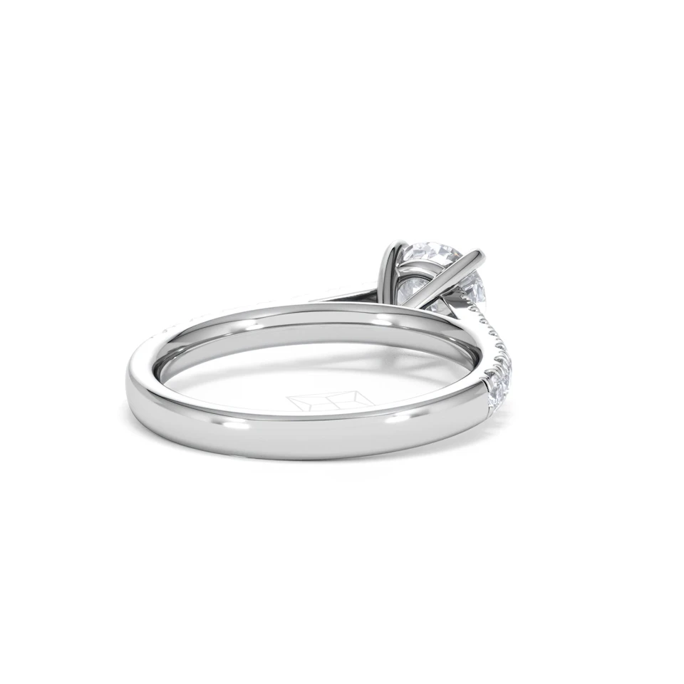 Natalia Lab Diamond Engagement Side Stone Ring 18KW Gold 1.50CT F/VS1