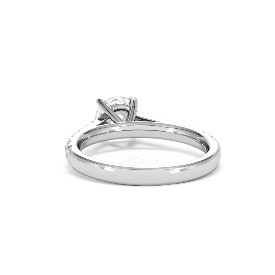 Natalia Lab Diamond Engagement Side Stone Ring 18KW Gold 1.50CT F/VS1