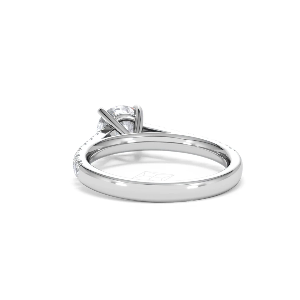 Natalia GIA Diamond Engagement Side Stone Ring Platinum 1.40CT G/VS1