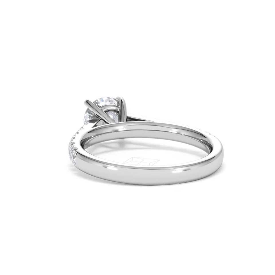 Natalia GIA Diamond Engagement Side Stone Ring Platinum 1.40CT G/VS1