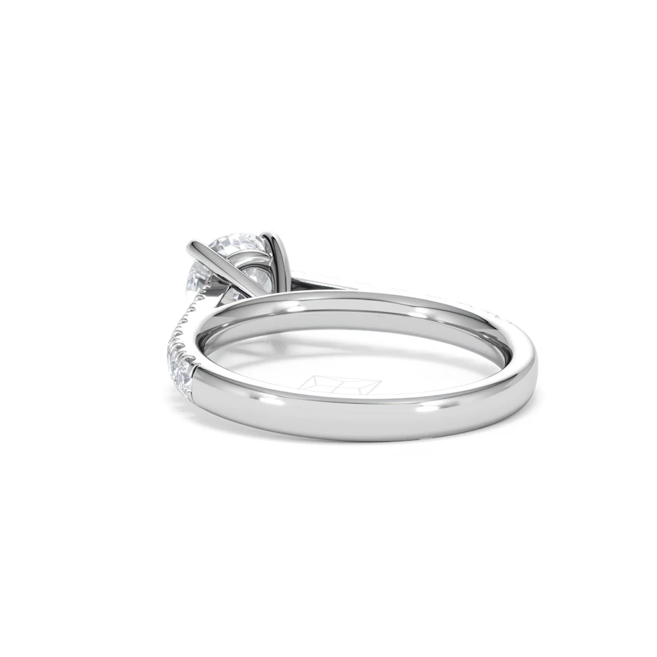 Natalia GIA Diamond Engagement Side Stone Ring Platinum 1.40CT G/VS1