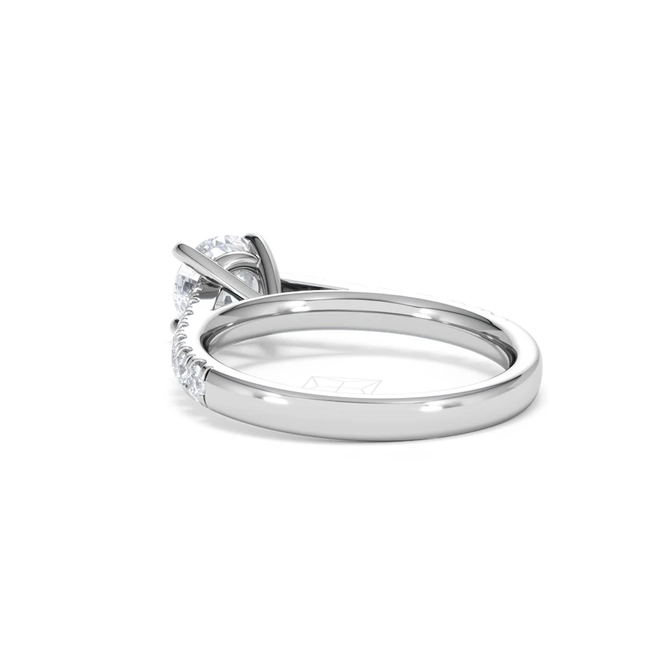 Natalia GIA Diamond Engagement Side Stone Ring Platinum 1.40CT G/VS1