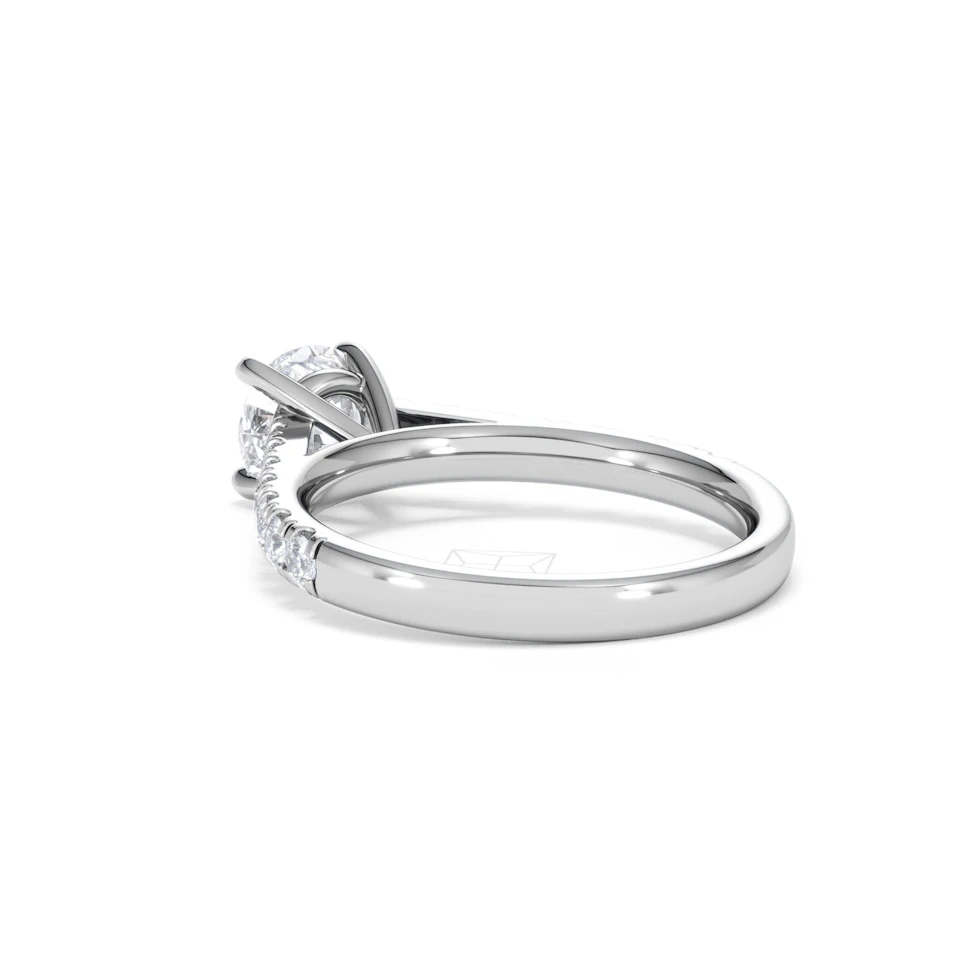Natalia GIA Diamond Engagement Side Stone Ring Platinum 1.40CT G/VS1