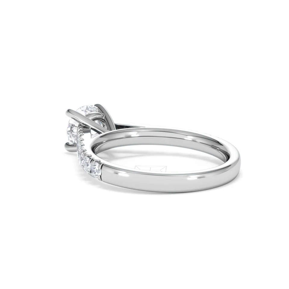 Natalia GIA Diamond Engagement Side Stone Ring Platinum 1.40CT G/VS1