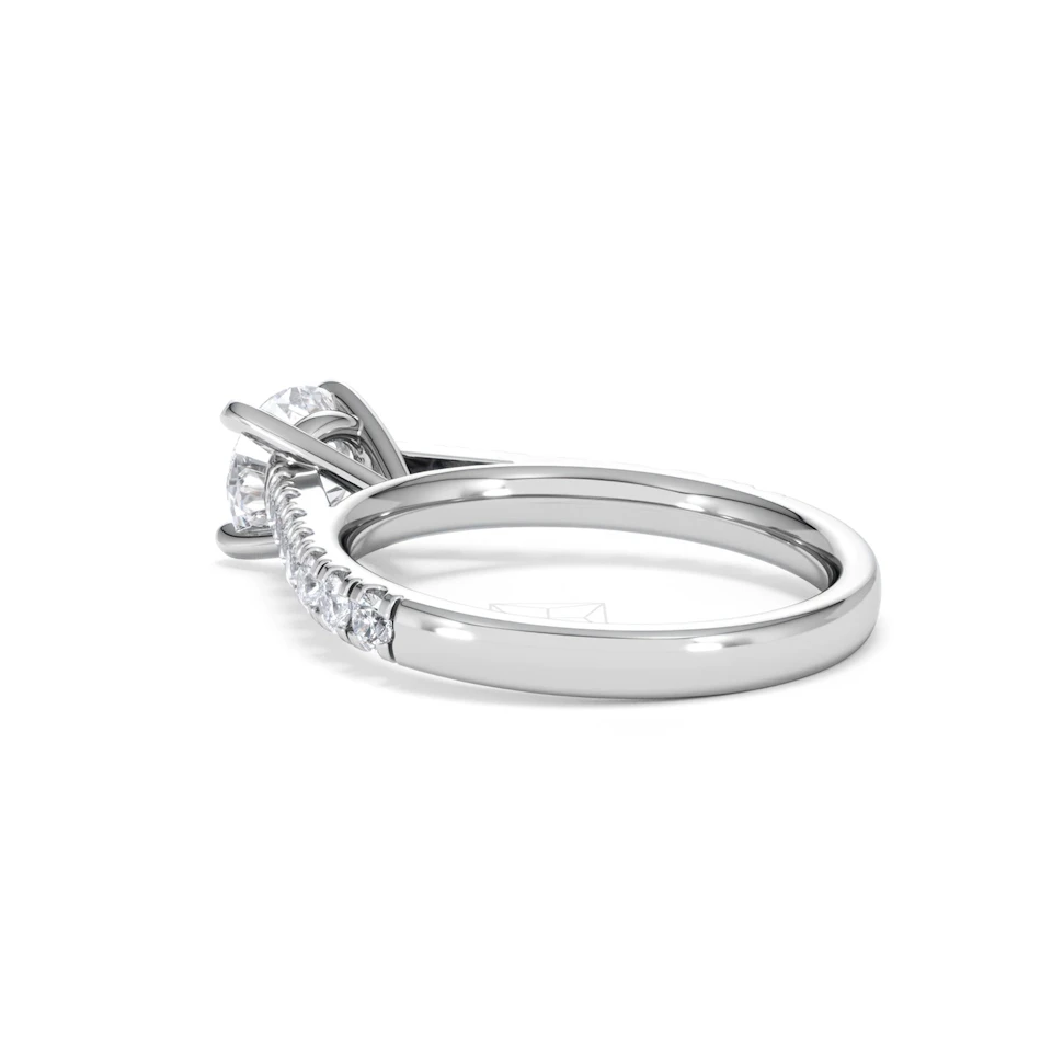 Natalia Lab Diamond Engagement Side Stone Ring 18KW Gold 1.50CT F/VS1