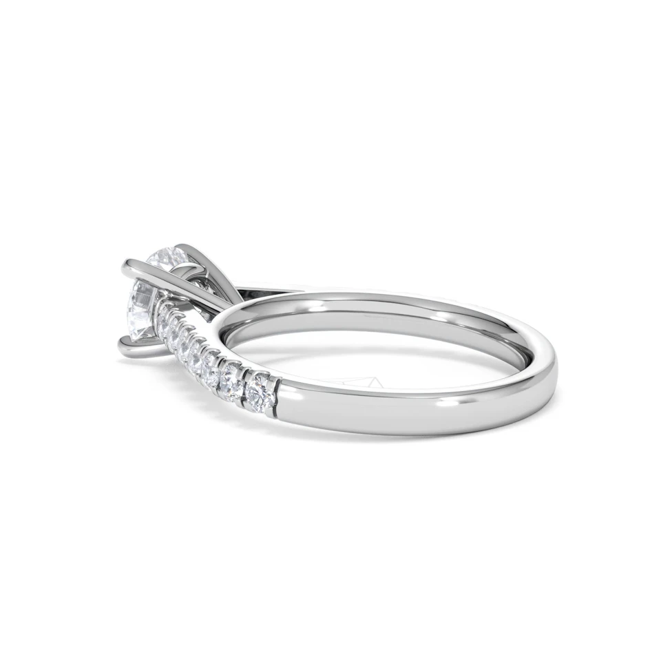 Natalia GIA Diamond Engagement Side Stone Ring Platinum 1.40CT G/VS1