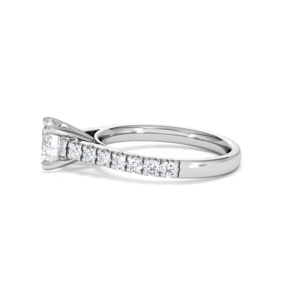 Natalia GIA Diamond Engagement Side Stone Ring Platinum 1.40CT G/VS1