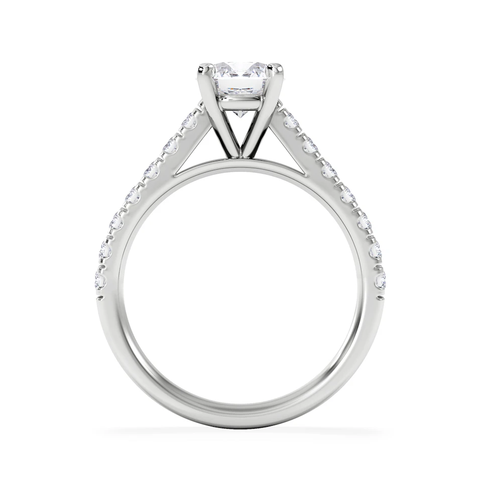 Natalia GIA Diamond Engagement Side Stone Ring Platinum 1.50CT G/VS2