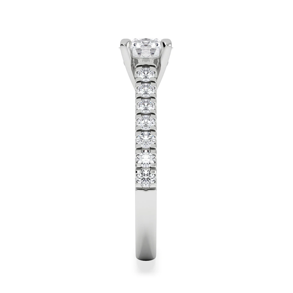 Natalia GIA Diamond Engagement Side Stone Ring Platinum 1.40CT G/VS1