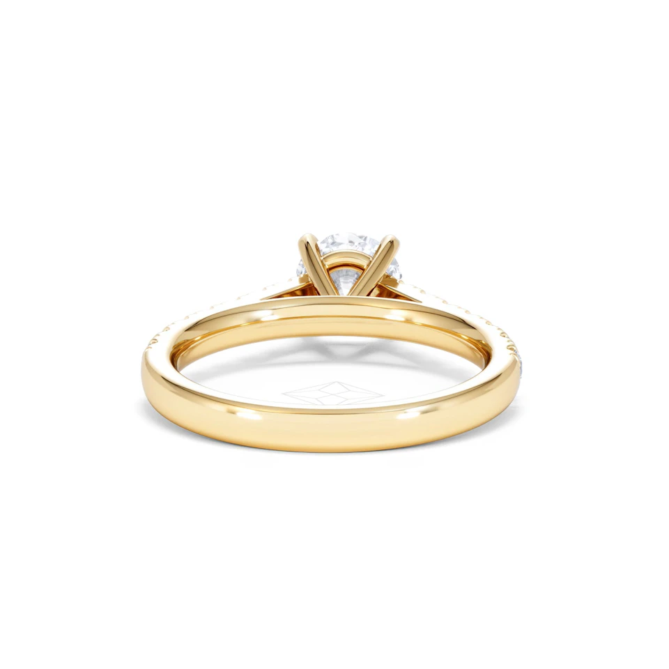 Natalia Lab Diamond Engagement Side Stone Ring 18K Gold 1.50CT F/VS1