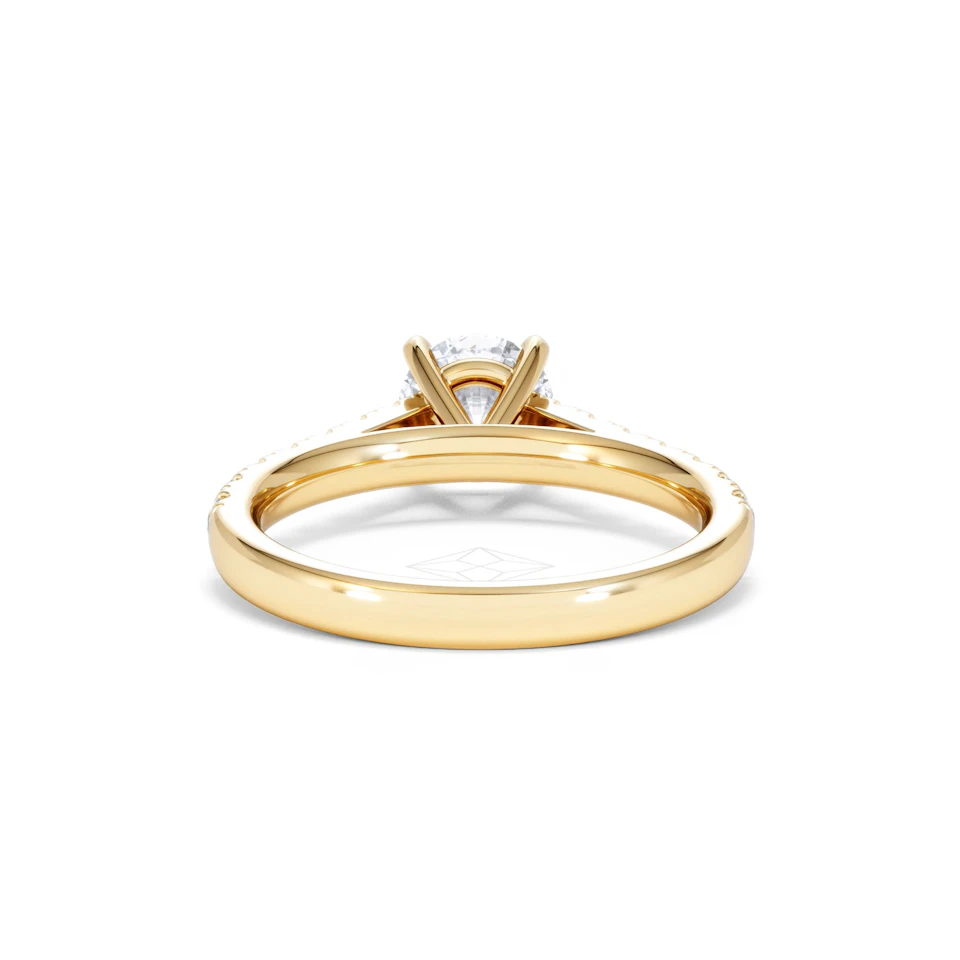 Natalia Lab Diamond Engagement Side Stone Ring 18K Gold 1.50CT F/VS1