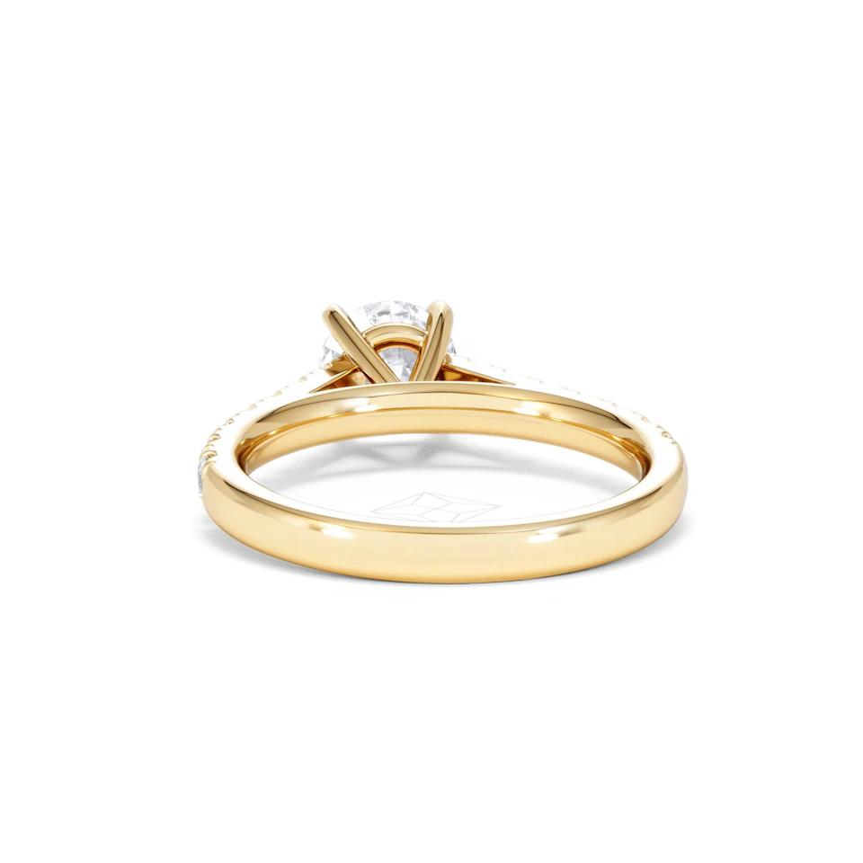 Natalia Lab Diamond Engagement Side Stone Ring 18K Gold 1.50CT F/VS1
