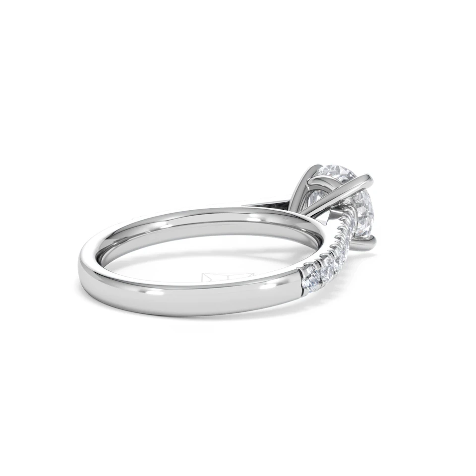 Natalia Lab Diamond Engagement Side Stone Ring Platinum 2.00CT F/VS1