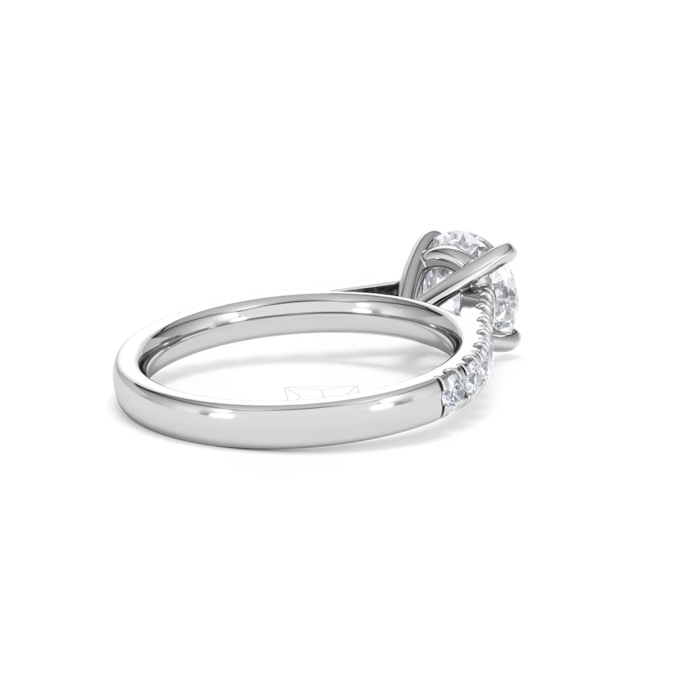 Natalia Lab Diamond Engagement Side Stone Ring 18KW Gold 2.00CT F/VS1
