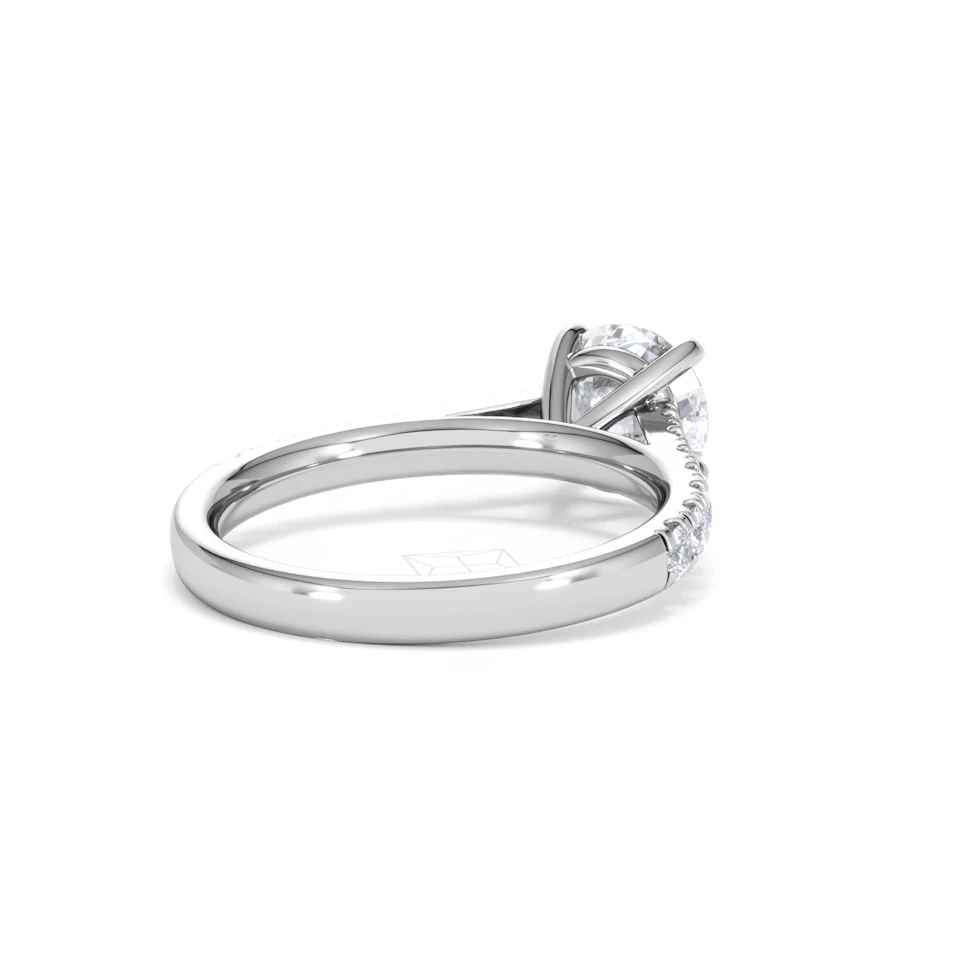 Natalia Lab Diamond Engagement Side Stone Ring 18KW Gold 2.00CT F/VS1