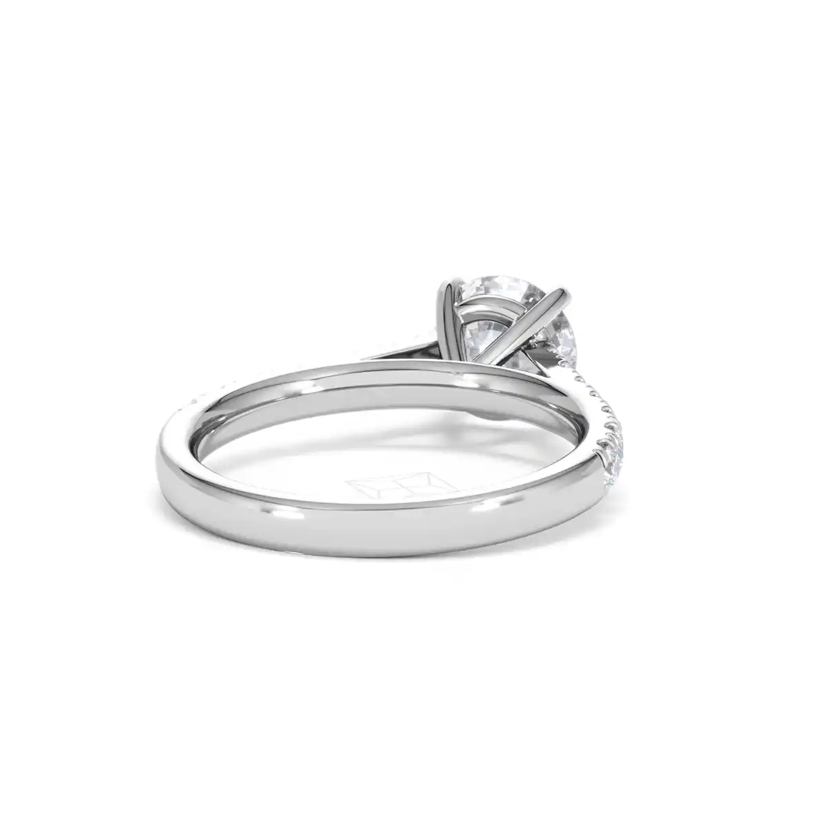 Natalia Lab Diamond Engagement Side Stone Ring 18KW Gold 2.00CT F/VS1