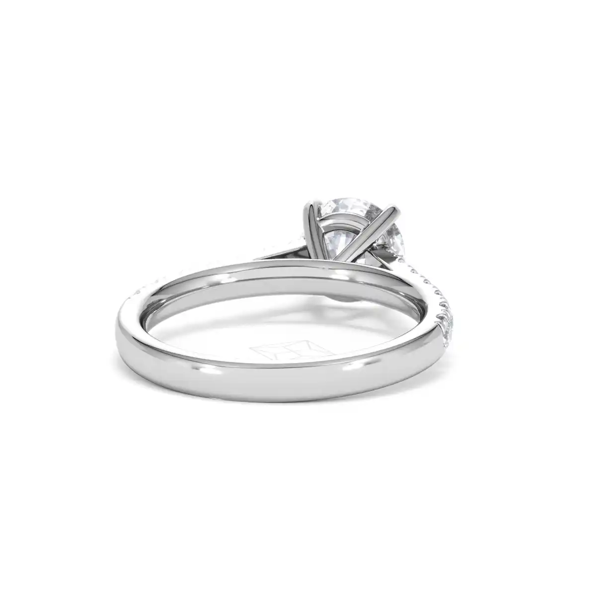 Natalia Lab Diamond Engagement Side Stone Ring 18KW Gold 2.00CT F/VS1