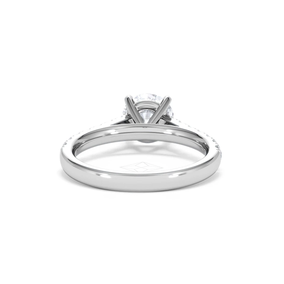 Natalia Lab Diamond Engagement Side Stone Ring Platinum 2.00CT F/VS1